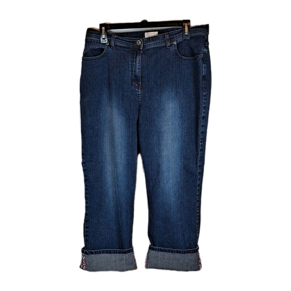Christopher & Banks Women's Jeans Size 14 Adjustable Cuff Stretch